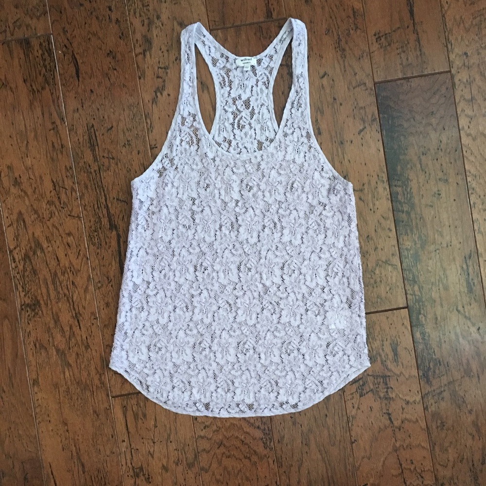 Aritzia Wilfred Madeline Silk Lace Tank | XS